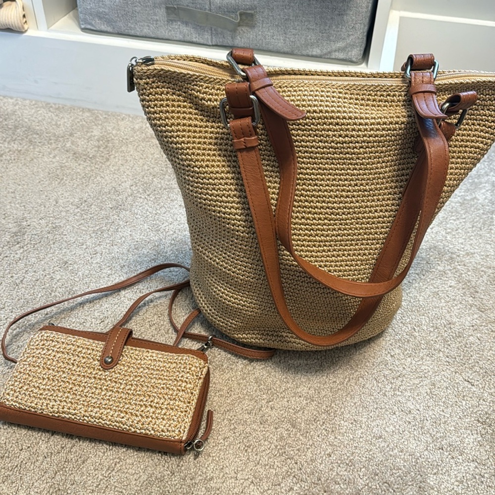 Matching The Sak Handbag and convertible wallet/crossbody set